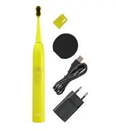 Звукова гідроактивна зубна щітка Black Whitening ІІ Electric Yellow (жовта) Megasmile - мініатюра 4