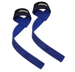 Лямки для тяги RDX S4 Gym Cotton Gel Straps Blue Plus (WAC-S4U+) - мініатюра 3