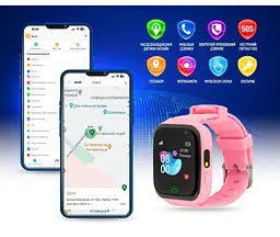 Дитячий смарт-годинник Garmix PointPRO-100 WiFi Pink - мініатюра 2