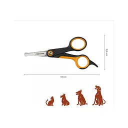 Ножиці для тварин з закругленими кінцями Fiskars, 2/6, 19L (2009124) - мініатюра 2