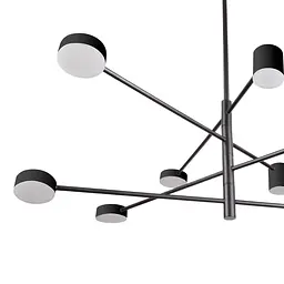 Світильник стельовий Brille підвісний BR-01 631S/8 LED 56W WW+NW+CW BK - мініатюра 8
