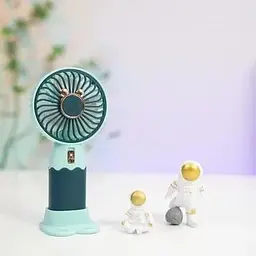 Вентилятор портативний ZB088A Mini Fan / Ручний вентилятор з акумулятором / Настільний портативний вентилятор - мініатюра 2