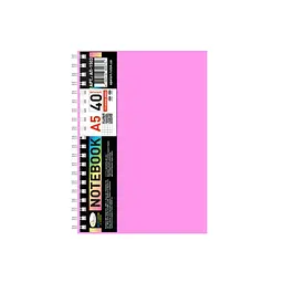 Блокнот А5 Апельсин АП-1503(Pink) 40 аркушів, пружина збоку