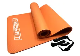 Килимок для фітнесу та йоги EasyFit NBR 10 мм Помаранчевий (EF-1919-OR) - мініатюра 6