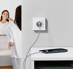 Мережевий зарядний пристрій Baseus GaN5 Fast Charger (mini) 1C 30 W EU Cable Type-C to Type-C 1m P10110902523-00 - мініатюра 4