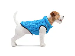 Курточка для тварин Collar AiryVest UNI двостороння XS 28 блакитно- чорна (2517) - мініатюра 5