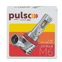 Автолампа PULSO LED-chips 7535/9-18v/2x28w/6000Lm/6500K (M6-H7) - мініатюра 5