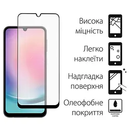 Скло захисне Dengos Full Glue Samsung Galaxy A24 5G (TGFG-271) - мініатюра 2