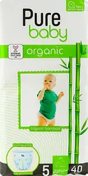 Підгузки-трусики Pure Baby Jumbo Organic 5 (11-18 кг) 40 шт. - мініатюра 7