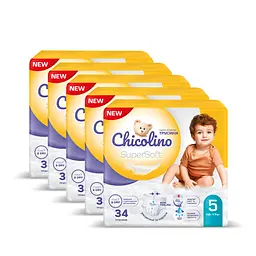 Набір підгузок-трусиків Chicolino Super Soft 5 (11-25 кг) 34 шт. 4 уп. - мініатюра 4