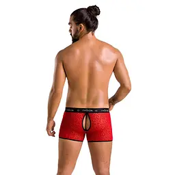 Чоловічі прозорі боксери Passion 046 SHORT PARKER L/XL Red, сітка, під леопард - мініатюра 4