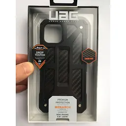 Оригінальний протиударний чохол UAG Monarch для iPhone 11 Pro (5.8") Carbon Fiber 111701114242 - мініатюра 2