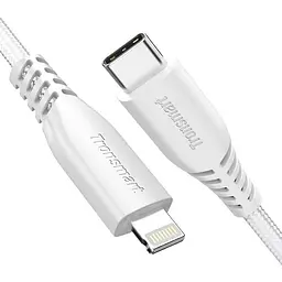 Кабель Tronsmart Type-C to Lightning 1.2m LCC06 Double Braided Nylon 4FT cable White - мініатюра 2