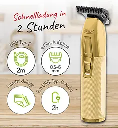 Професійний тример для бороди Adler AD 2836g USB - мініатюра 7
