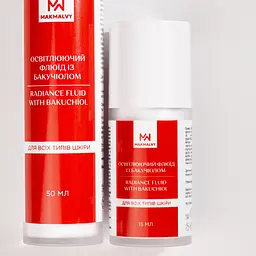 Освітлюючий флюїд для обличчя з бакучіолом Mak&Malvy 15 мл - мініатюра 3
