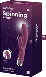 Вібратор-кролик Satisfyer Spinning Rabbit 1 20 см бордовий - мініатюра 9