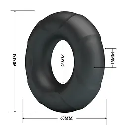 Кільце ерекційне Crazy Bull Super Soft Silicone Arvell 6 см (чорний) - мініатюра 12