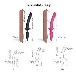 Анальна пробка з фалоімітатором Strap-On-Me Switch Plug-in Semi-Realistic Dildo Fuchsia L, 9.4х4.5 см, фуксія - мініатюра 3