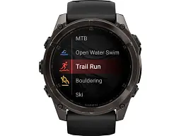 Спортивний годинник Garmin Fenix 8 51mm AMOLED Sapphire Carbon Gray DLC Titanium w. Black/Pebble Gray S. Band (010-02905-20/21) - мініатюра 9
