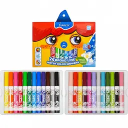 Маркери Super Washable Jumbo 24 кольори, 1632-24CB Marco, в коробці (6951572914964) - мініатюра 2