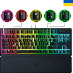 Клавіатура USB Razer Ornata V3 TKL UKR Black (RZ03-04881800-R371) UA - мініатюра 4