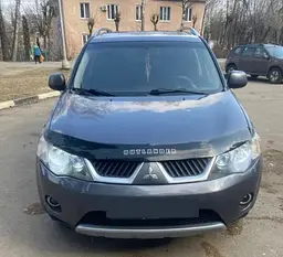 Дефлектор капоту мухобійка для Mitsubishi Outlander XL 2007-2009 доРестайлінг Євро Кріплення (Vip Tuning) - мініатюра 2