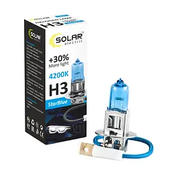 Галогенова лампа Solar H3 12V 55W PK22s StarBlue 4200K(1243)
