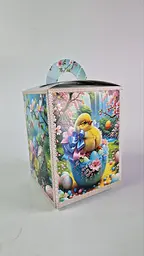Подарункова коробка для великодньої паски з віконцем 400 грам 14x14x18.7 см - мініатюра 7