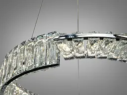 Підвісна LED люстра Diasha 561/500CH з кришталем, хром, 55 W, з пультом, освітлення 10-18 м2 - мініатюра 4