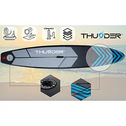 Надувна SUP дошка THUNDER Steel 365 см із веслом Blue - мініатюра 2