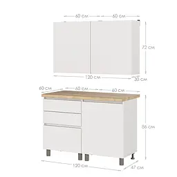 Кухня модульна MebelStar Нео 1,2 м Бетон (MBS-4208) - мініатюра 5