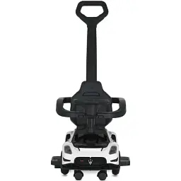 Дитяча каталка-толокар 2 в 1 Bambi M 5106-1 з батьківською ручкою білий - мініатюра 5