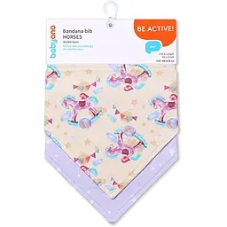 Нагрудник-хустинка BabyOno Коники 2 шт. (879/15) - мініатюра 2