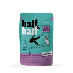 Вологий корм для дорослих собак Half&Half, Duck in Gravy for Adult Dogs, шматочки качки в соусі, 100 г