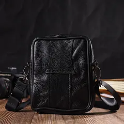 Чоловіча шкіряна сумка Vintage 13,5х16х4 см sum0022667 - мініатюра 7