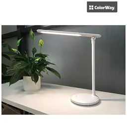 Настільна лампа ColorWay 4W with built-in battery 1800 mAh USB in/out 5V*1A, white (CW-DL02B-W) - мініатюра 6