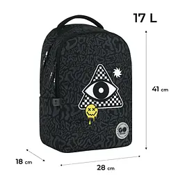 Рюкзак GoPack Teens 135M-6 Чорний (GO26-135M-6) - мініатюра 2