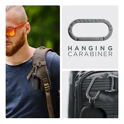 Силіконовий чохол для навушників Apple AirPods Pro, Hang Case, чорний, ультратонкий захисний кейс товщиною 2 мм, захист від подряпин, пилу та ударів, компактний, з карабіном для кріплення, ArmorStandart (ARM56055) - мініатюра 6
