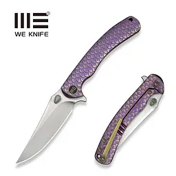 Ніж складаний туристичний Weknife Dracarys, (9.1 см) Böhler M390 / титан 6AL4V фіолетовий/золотий - мініатюра 10