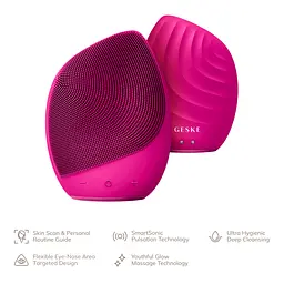 Електронна звукова щітка для обличчя GESKE Sonic Facial Brush 5 в 1 бузкова - мініатюра 3