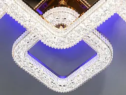 Люстра стельова LED Diasha S2205/4+1G, 65W, 3200K-6000K, золото, сучасний стиль, пульт, димер - мініатюра 4