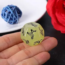 Незвичайний дванадцятигранний кубик 'Пози' для романтичних ігор Зелений K000892 - мініатюра 6