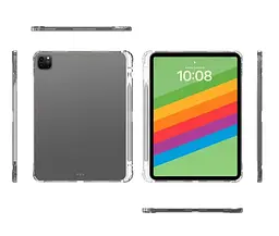 Чохол-накладка DK для Apple iPad Pro 13" M4 2024 Silicone Corner Air Bag Слот під Стілус clear - мініатюра 3