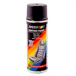 Фарба для шкіри та вінілу Motip Leather & Vinyl Paint чорна аерозоль, 200мл(04230BS)