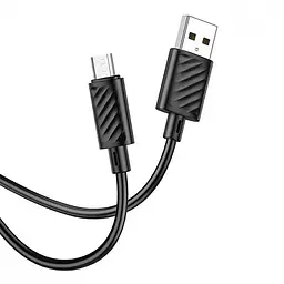 Кабель Hoco X88 Gratified charging data cable for Micro Black