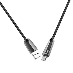 Кабель Hoco U35 Space shuttle smart power off Micro charging data cable ( L-1.2 ) Black
