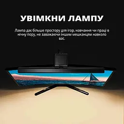 LED-лампа для монітора скрінбар світлодіодна триколірна з регулюванням температури світіння 3000–6000 K 5 Вт UKC TB-30SC чорна - мініатюра 6
