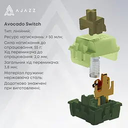 Клавіатура Ajazz AK820 MAX Avocado Switch Orange-White (AK820MAX-AS-OW) - мініатюра 10