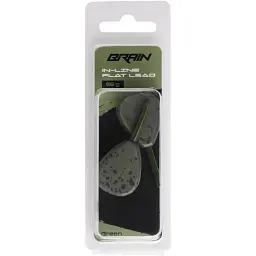 Грузило Brain In-Line Flat Lead 56g 2шт/уп Green - мініатюра 2