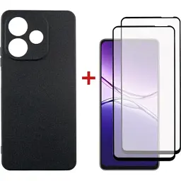 Чохол до мобільного телефона Dengos Oppo A5 Pro Case Soft + 2 Glass (Black)